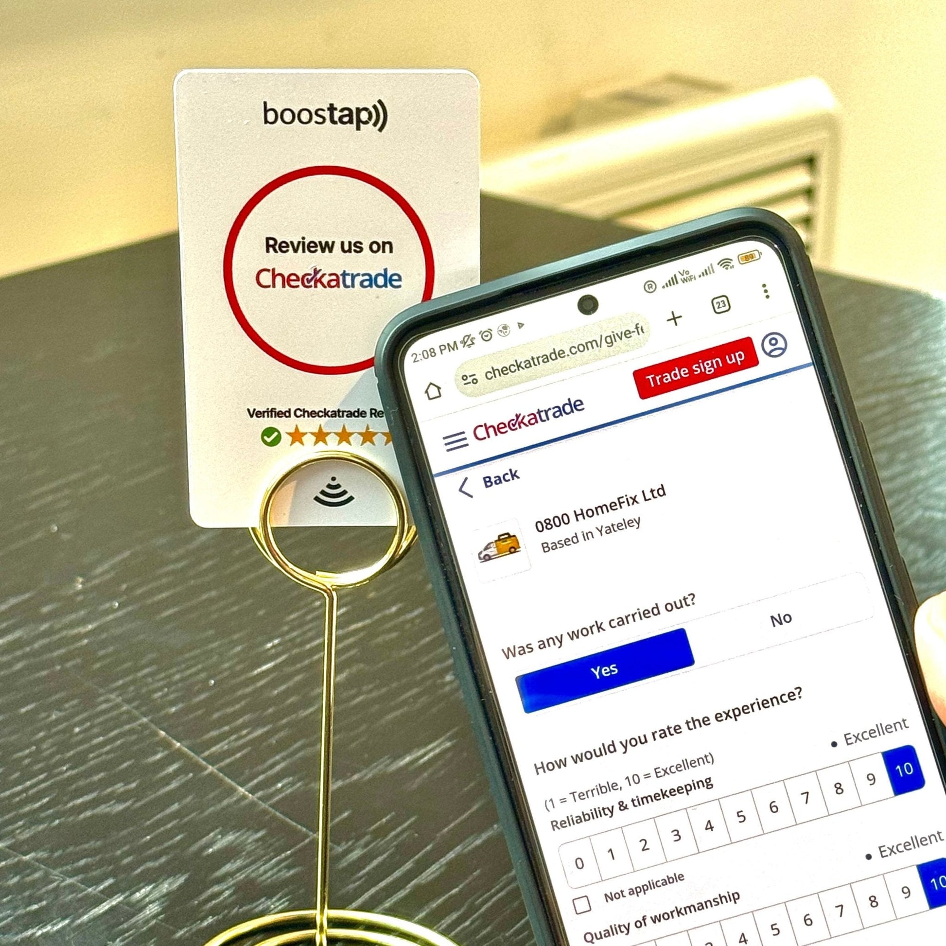 Boostap® Checkatrade Reviews Card - Boostap® Review Cards
