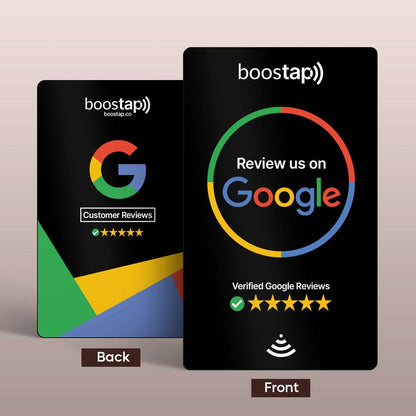 Boostap® Google Reviews Card - Black - Boostap® Reviews