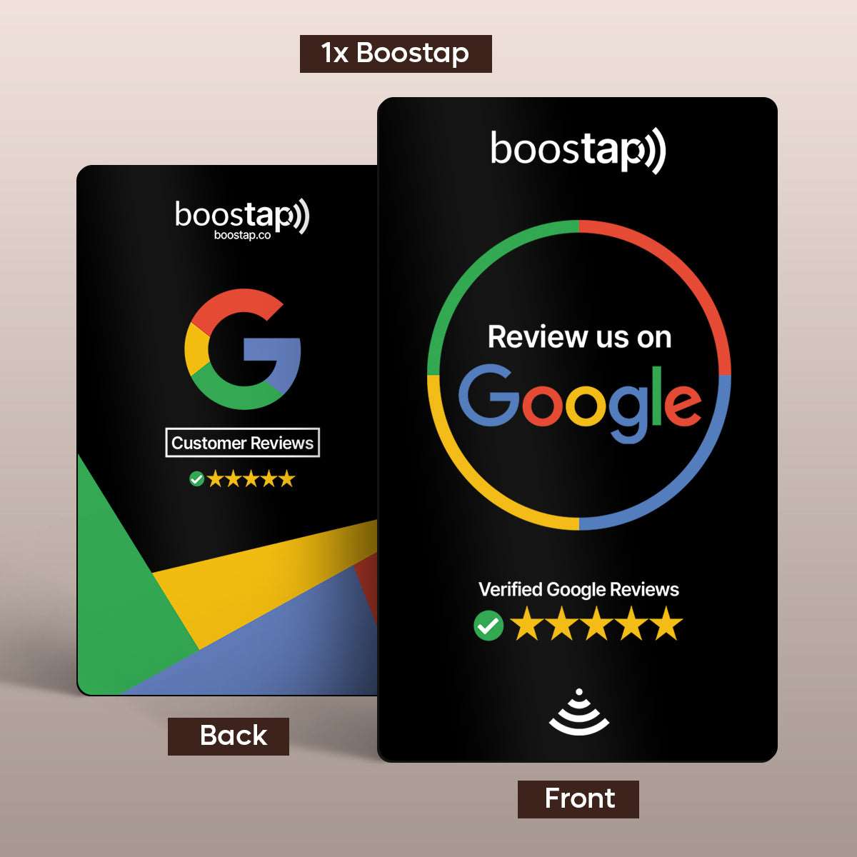 Boostap® Google Reviews Card - Black - Boostap® Reviews