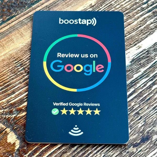 Boostap® Google Reviews Card - Black - Boostap® Reviews