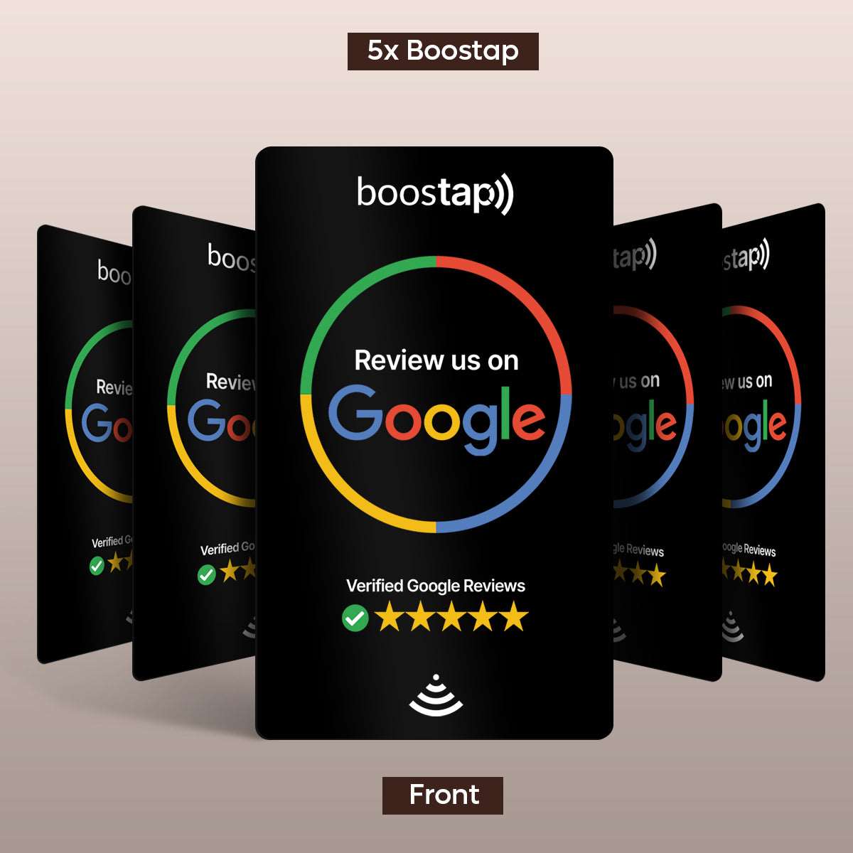 Boostap® Google Reviews Card - Black - Boostap® Reviews