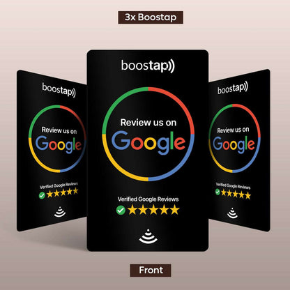 Boostap® Google Reviews Card - Black - Boostap® Reviews