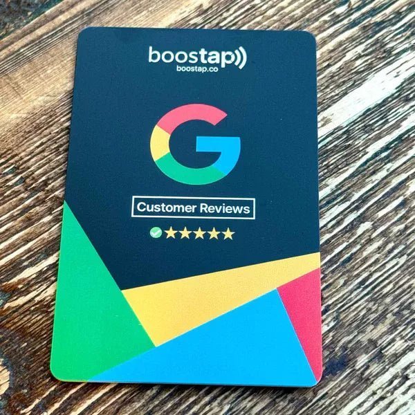 Boostap® Google Reviews Card - Black - Boostap® Reviews