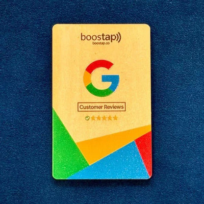 Boostap® Google Reviews Card - Wooden - Boostap® Review Cards