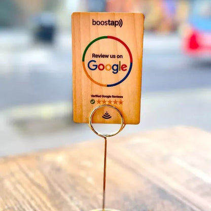 Boostap® Google Reviews Card - Wooden - Boostap® Review Cards