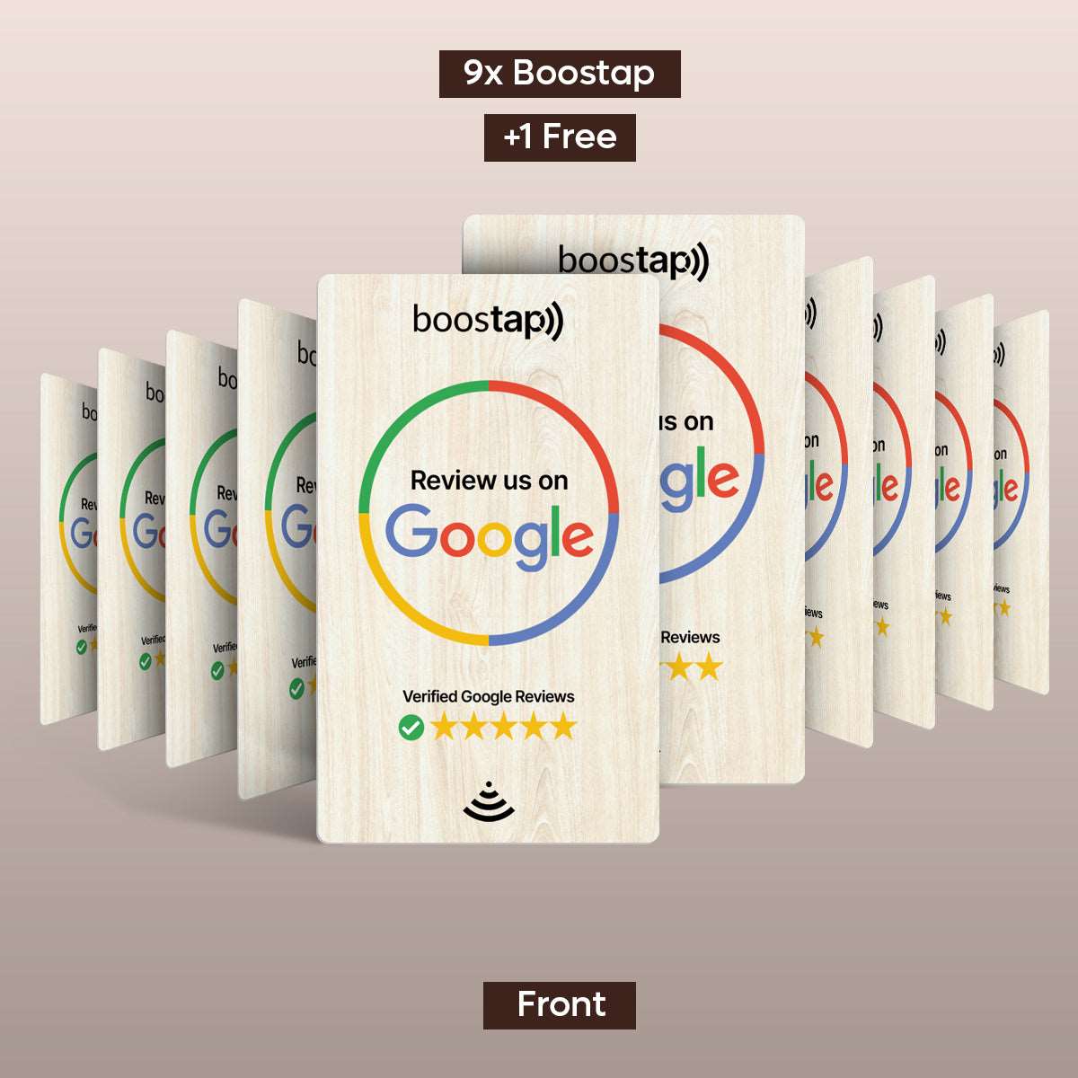 Boostap® Google Reviews Card - Wooden - Boostap® Review Cards