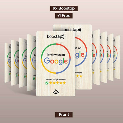 Boostap® Google Reviews Card - Wooden - Boostap® Review Cards