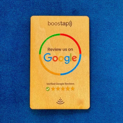 Boostap® Google Reviews Card - Wooden - Boostap® Review Cards