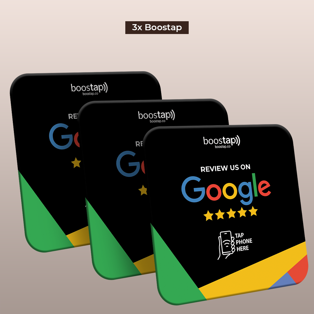 Boostap® Google Review Plate - Black