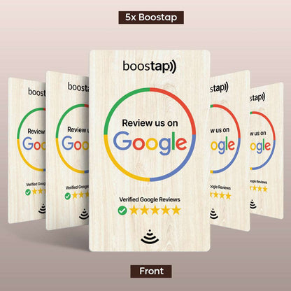 Boostap® Google Reviews Card - Wooden - Boostap® Review Cards