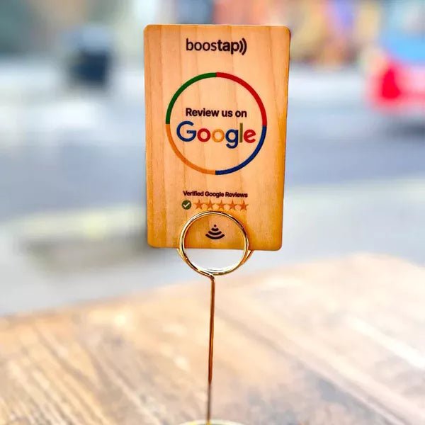 Boostap® Google Reviews Card - Wooden - Boostap® Review Cards