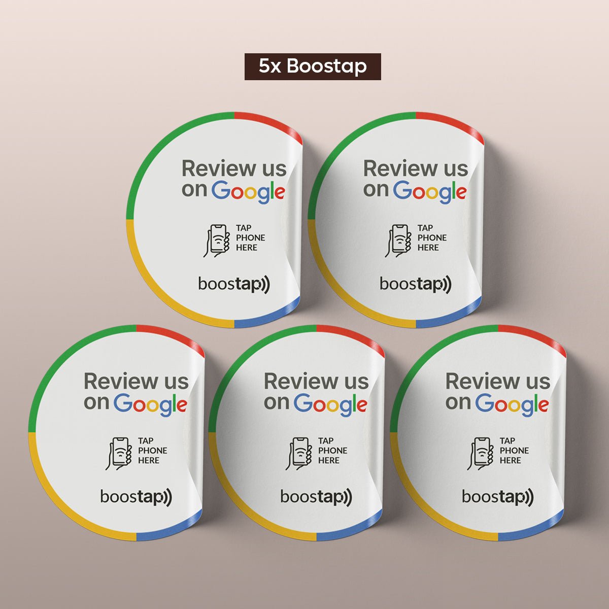 Boostap® Google Reviews Window & Table Sticker - Boostap® Review Cards
